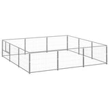 Vidaxxl Hundehütte 9 m² Stahl Silber