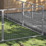 Vidaxxl Hundehütte 9 m² Stahl Silber