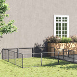 Vidaxl -Hundezwinger 9 m² Stahl Silberfarbe