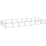 Vidaxl -Hundezwinger 21 m² Stahl Silberfarbe