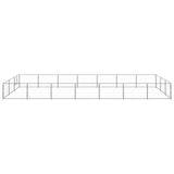 Vidaxl -Hundezwinger 21 m² Stahl Silberfarbe