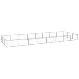 Vidaxl -Hundezwinger 24 m² Stahl Silberfarbe