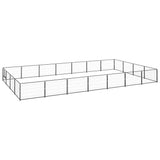Vidaxl -Hund Kennel 28 m² Stahlschwarz