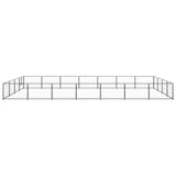 Vidaxl -Hund Kennel 28 m² Stahlschwarz