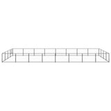 Vidaxl -Hund Kennel 32 m² Stahlschwarz