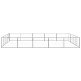 Vidaxl -Hundezwinger 20 m² Stahl Silberfarbe
