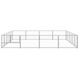 Vidaxl -Hundezwinger 20 m² Stahl Silberfarbe