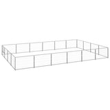 Vidaxl -Hundezwinger 24 m² Stahl Silberfarbe
