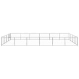 Vidaxl -Hundezwinger 24 m² Stahl Silberfarbe