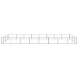 Vidaxl -Hundezwinger 32 m² Stahl Silberfarbe