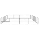 Vidaxl -Hundezwinger 32 m² Stahl Silberfarbe