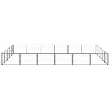 Vidaxl -Hund Kennel 30 m² Stahlschwarz