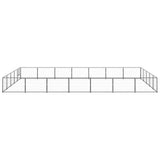Vidaxl -Hund Kennel 35 m² Stahlschwarz