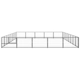 Vidaxl -Hund Kennel 40 m² Stahlschwarz