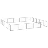 Vidaxl -Hundezwinger 25 m² Stahl Silberfarbe