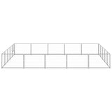 Vidaxl -Hundezwinger 25 m² Stahl Silberfarbe
