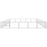 Vidaxl -Hundezwinger 45 m² Stahl Silberfarbe