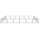 Vidaxl -Hund Kennel 36 m² Stahlschwarz