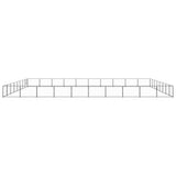 Vidaxl -Hund Kennel 80 m² Stahlschwarz