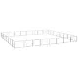 Vidaxl -Hundezwinger 64 m² Stahl Silberfarbe