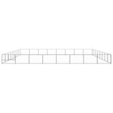 Vidaxl -Hundezwinger 64 m² Stahl Silberfarbe