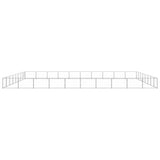 Vidaxl -Hund Kennel 80 m² Stahl Silber gefärbt