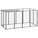 Vidaxl -Hundezwinger 2,42 m² Stahlschwarz