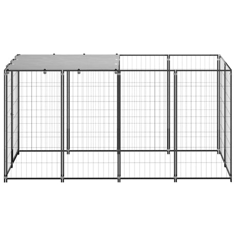Vidaxl -Hundezwinger 2,42 m² Stahlschwarz