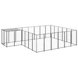 Vidaxl -Hundezwinger 12,1 m² Stahlschwarz
