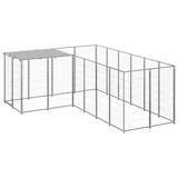 Vidaxl -Hundezwinger 4,84 m² Stahl Silberfarbe