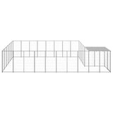Vidaxl -Hundezwinger 15,73 m² Stahl Silberfarbe