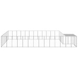 Vidaxl -Hundezwinger 22,99 m² Stahl Silberfarbe