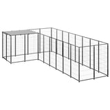 Vidaxl -Hundezwinger 6,05 m² Stahlschwarz