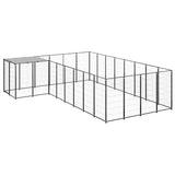 Vidaxl -Hund Zwinger 10,89 m² Stahlschwarz