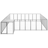 Vidaxl -Hundezwinger 20,57 m² Stahlschwarz