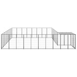 Vidaxl -Hundezwinger 20,57 m² Stahlschwarz