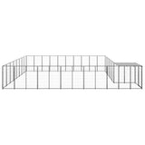 Vidaxl -Hundezwinger 25,41 m² Stahlschwarz