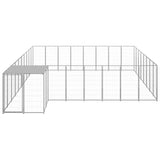Vidaxl -Hundezwinger 20,57 m² Stahl Silberfarbe