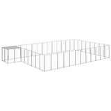 Vidaxl -Hundezwinger 30,25 m² Stahl Silberfarbe