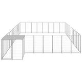 Vidaxl -Hundezwinger 30,25 m² Stahl Silberfarbe