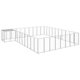 Vidaxl -Hundezwinger 25,41 m² Stahl Silberfarbe