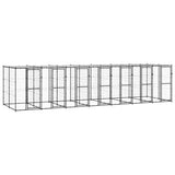 Vidaxl -Hundezwinger mit Dach 16,94 m² Stahl