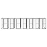 Vidaxl -Hundezwinger mit Dach 16,94 m² Stahl