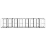 Vidaxl -Hund Zwinger 19,36 m² Stahl