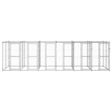Vidaxl -Hundezwinger mit Dach 14,52 m² verzinkter Stahl
