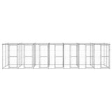 Vidaxl -Hundezwinger mit Dach 16,94 m² verzinkter Stahl