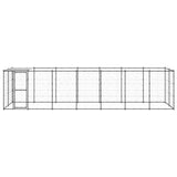 Vidaxl -Hundezwinger mit Dach 16,94 m² Stahl