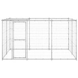 VidaXL Hundehütte mit Dach 7,26 m² verzinkter Stahl