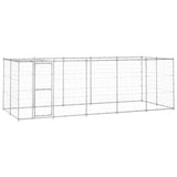 Vidaxl -Hundezwinger mit Dach 12,1 m² verzinkter Stahl