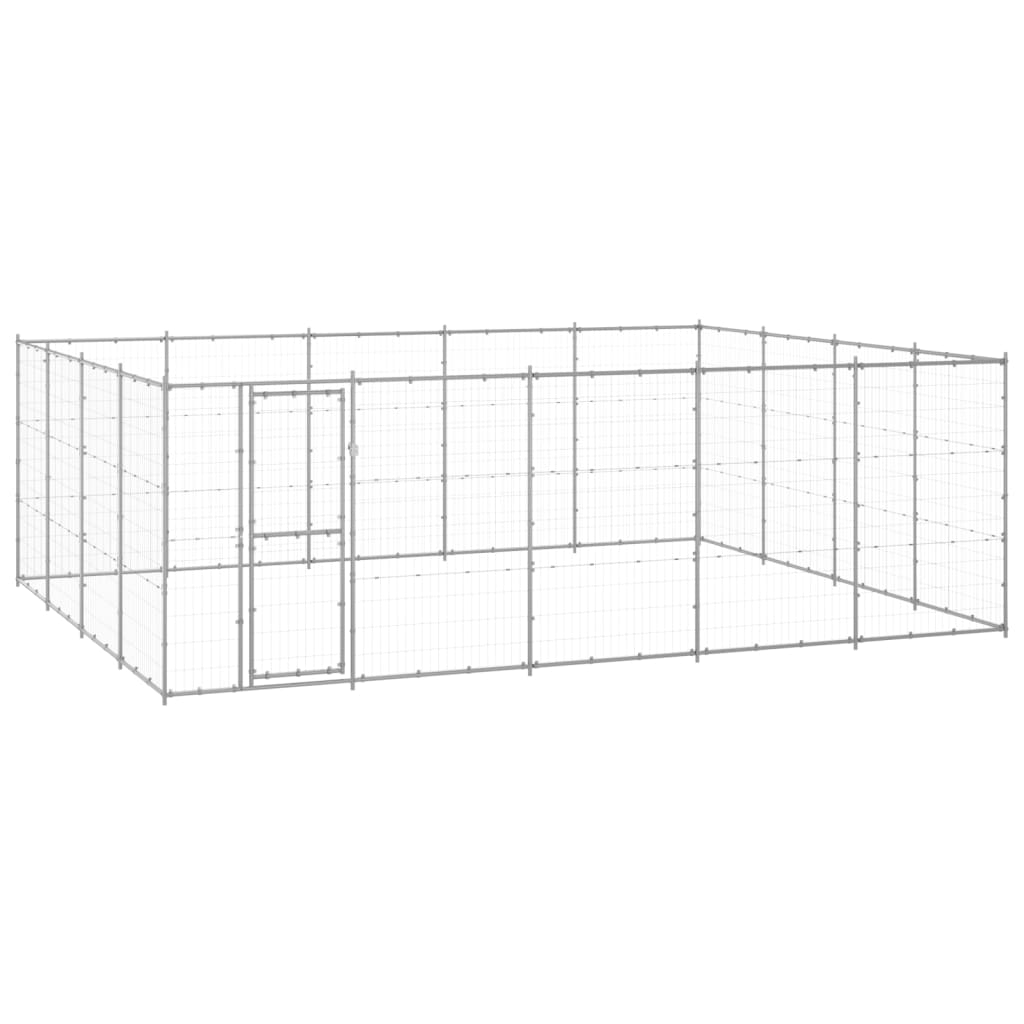 VidaXL Hundehütte 24,2 m² verzinkter Stahl
